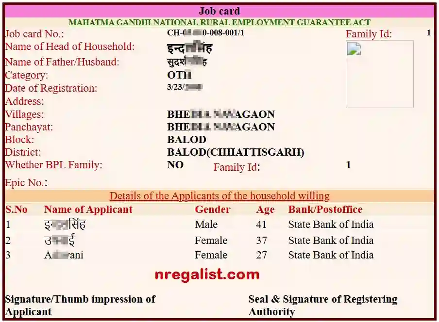 Chhattisgarh NREGA Job Card Online 2026