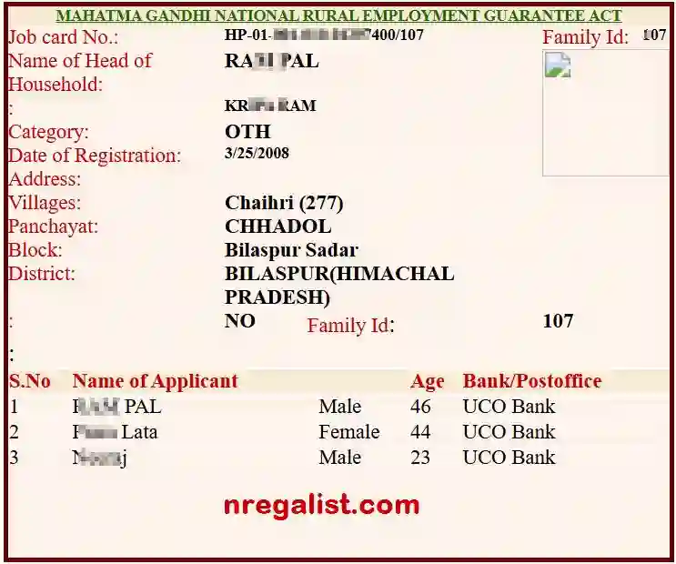 Himachal Pradesh NREGA Job Card Online 2026