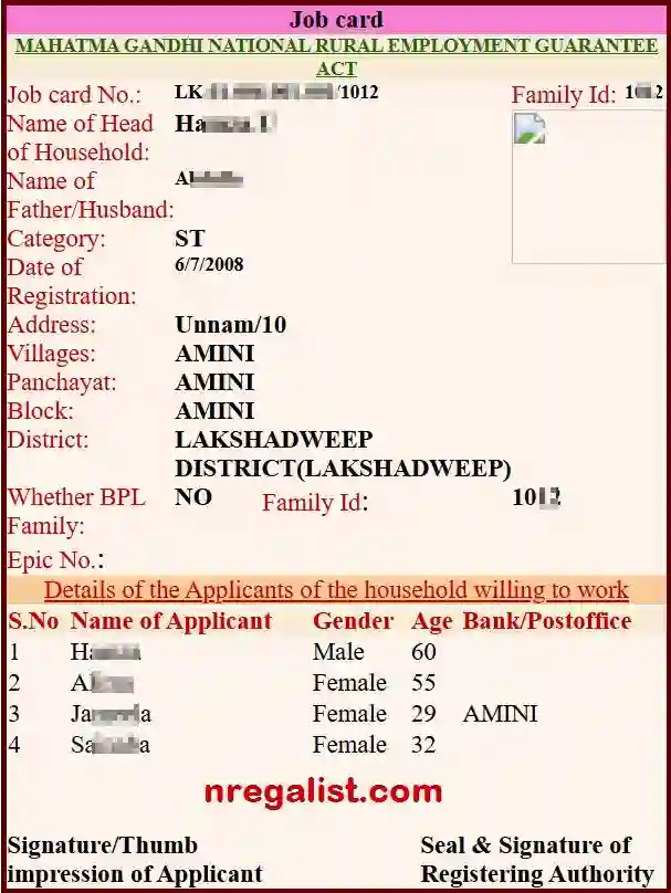 Lakshadweep NREGA Job Card Online 2026
